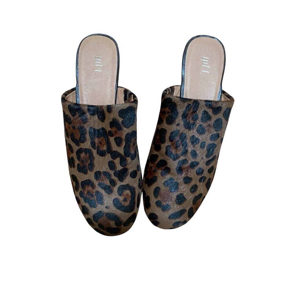J.Jill Mule Clog Slide Womens Size 8 Brown Leopard Print Studded Slip On - Picture 8 of 8